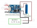 Oplader voor LiIon/LiPoly batterijen/accu's MicroUSB TP4056 1A